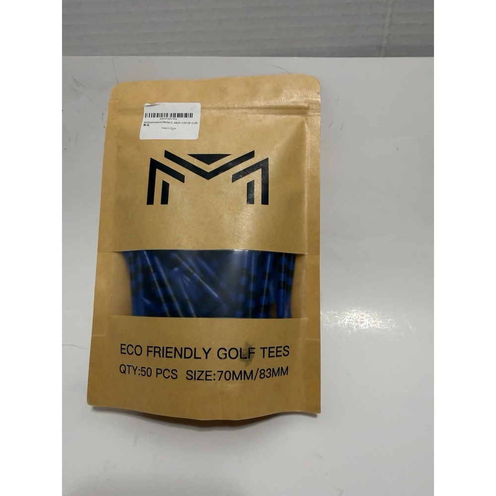 Xinggm Bamboo Golf Tees Blue And Black Pack Of 50